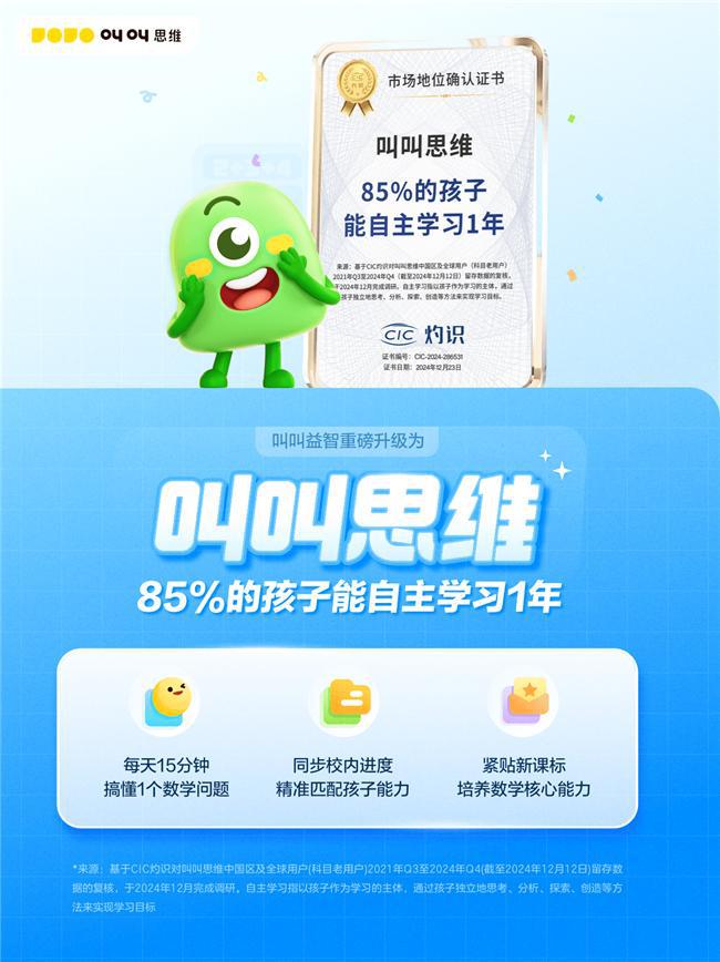 斩获新浪年度教育科技创新影响力大奖凯发国际平台叫叫思维重磅升级焕新(图2)